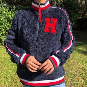 Tommy Hilfiger Sherpa fleece half zip sweater